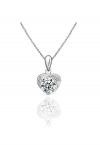 Collier en diamant Moissanite en forme de coeur