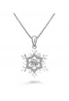 Collier en diamant Moissanite avec pendentif en forme de flocon de neige