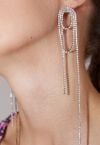 Somptueuses Boucles d'Oreilles Pendantes Full Diamond