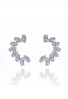 Boucles d'oreilles diamant en forme de C