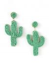 Boucles d'oreilles cactus perlées