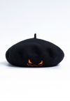 Chapeau béret Wicked Pumpkin en noir