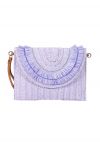 Sac enveloppe en raphia de couleur unie en lilas