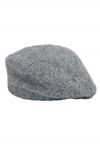 Bonnet Béret Fuzzy en Laine Mélangée en Gris