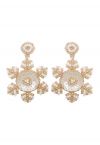 Boucles d'oreilles en perles de flocon de neige pur