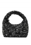 Glamorous Mini sac à main à sequins en noir