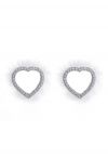 Boucles d'oreilles en strass en forme de coeur en plumes