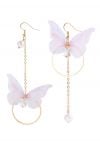 Boucles d'oreilles pendantes papillon flottant