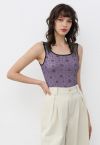 Haut en tricot sans manches Serene Floret en violet