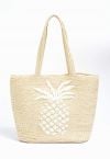 Sac à bandoulière en paille tissée ananas