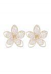 Boucles d'oreilles évidées Lotus 3D