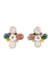 Boucles d'oreilles florales de bijoux mixtes