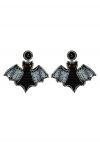 Boucles d'oreilles en forme de chauve-souris avec perles à paillettes