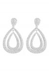 Boucles d'oreilles en forme de larme à double couche en argent