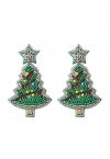 Boucles d'oreilles en perles vibrantes pour sapin de Noël