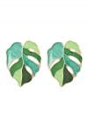 Boucles d'Oreilles Feuille de Verdure