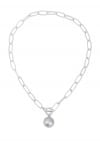 Collier chaîne boule ovale en argent