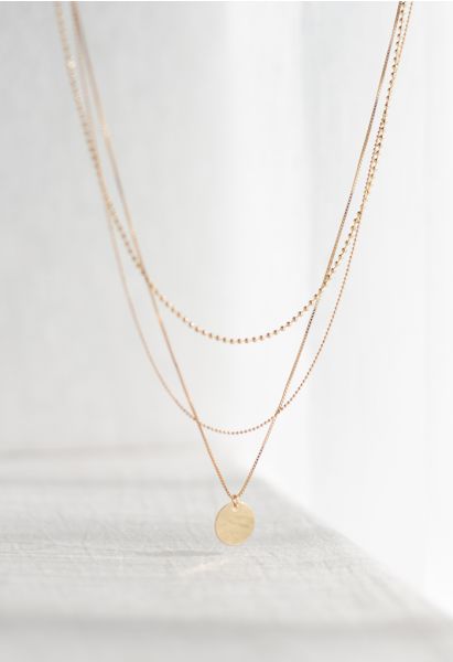 Collier de pièces d'or à trois couches