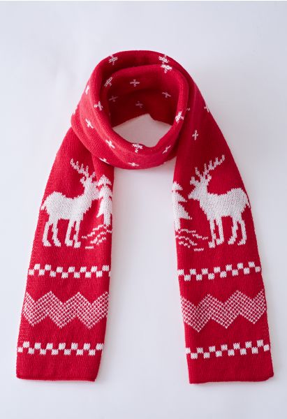 Motif de wapiti de Noël Vibe Foulard