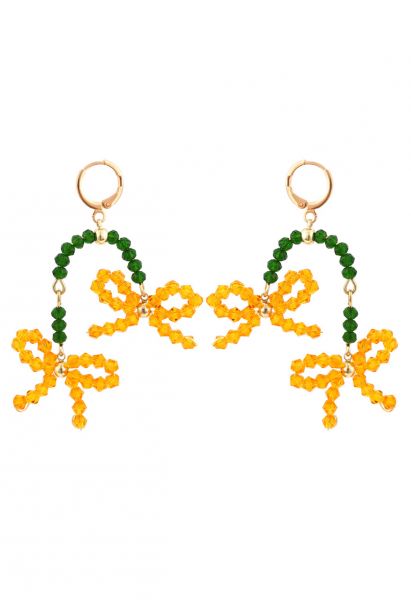 Boucles d'oreilles à nœud papillon en perles de style Vacay