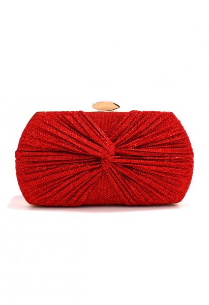 Pochette nouée Shining Gift en rouge