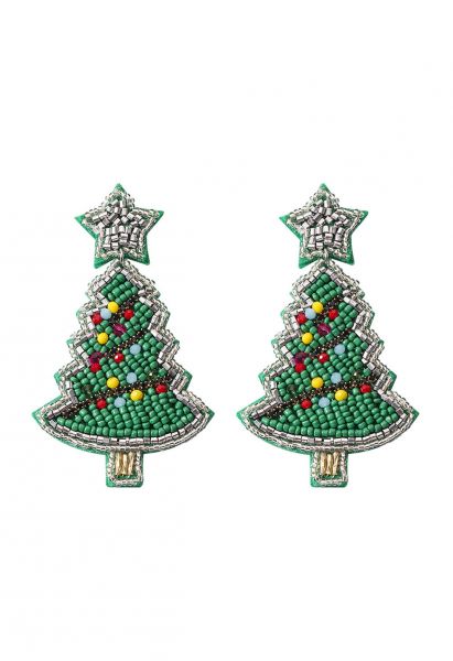 Boucles d'oreilles en perles vibrantes pour sapin de Noël