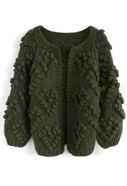 Tricoter Votre Amour Cardigan en Vert Armée 