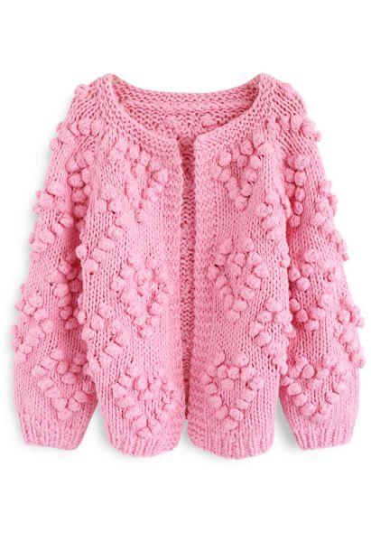 Tricoter Votre Amour Cardigan en Rose Foncé