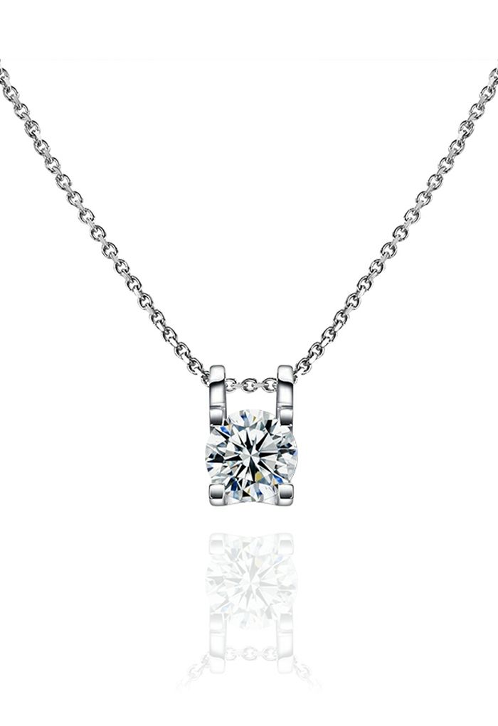Collier en diamant Moissanite Design inséré