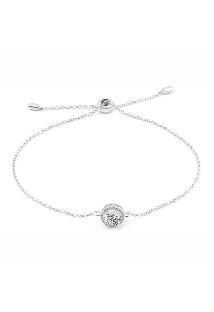 Bracelet en diamant Moissanite unique avec cordon de serrage