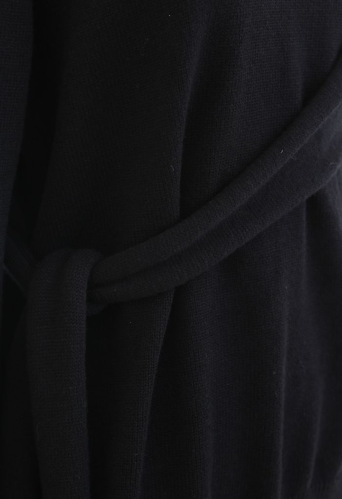 Pull en tricot à une épaule en noir