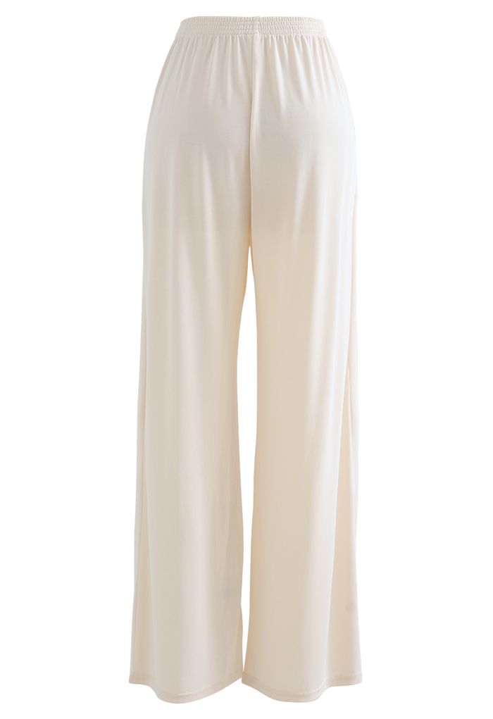 Pantalon de survêtement Normcore à poches latérales en crème