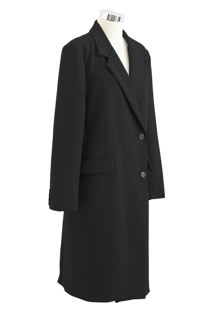 manteau simple noir