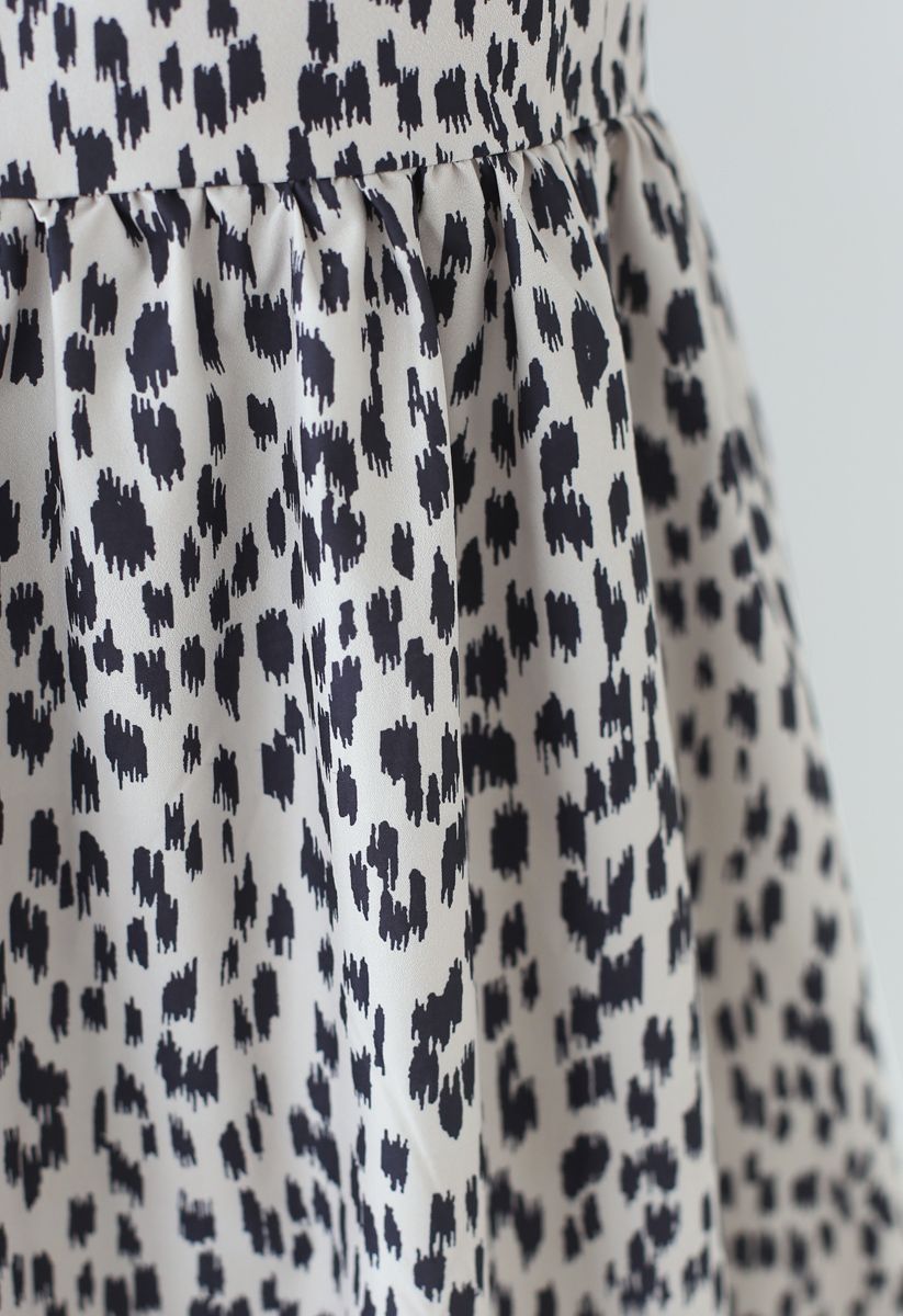 Robe Dolly à manches courtes et imprimé léopard