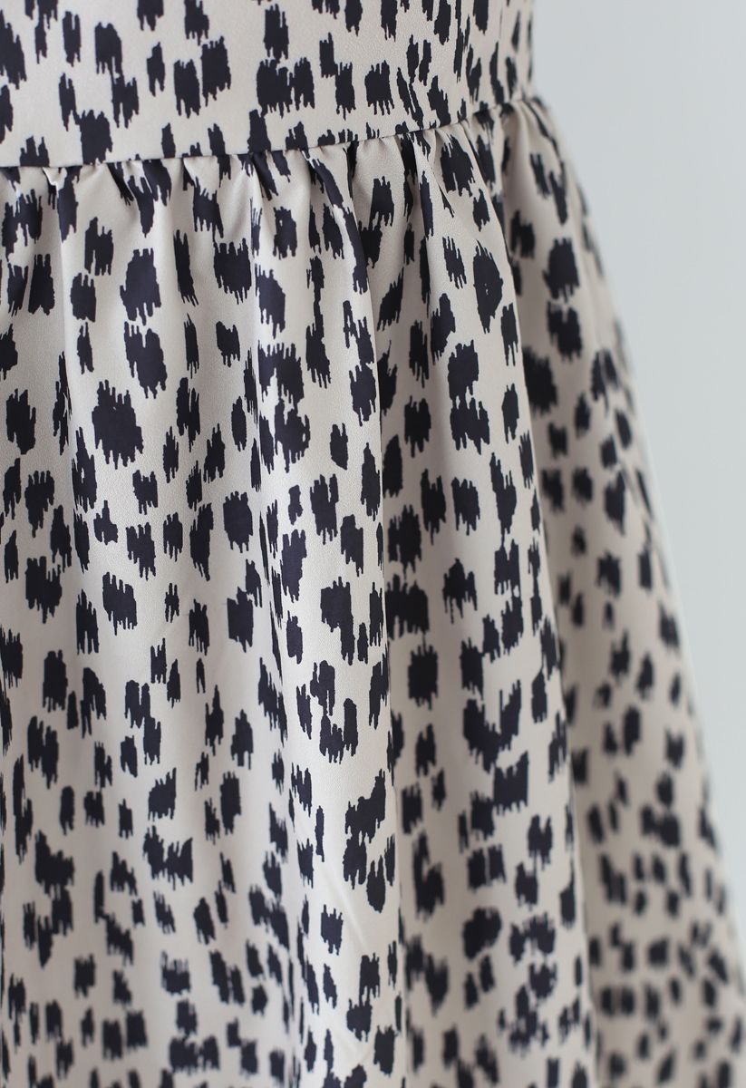 Robe Dolly à manches courtes et imprimé léopard