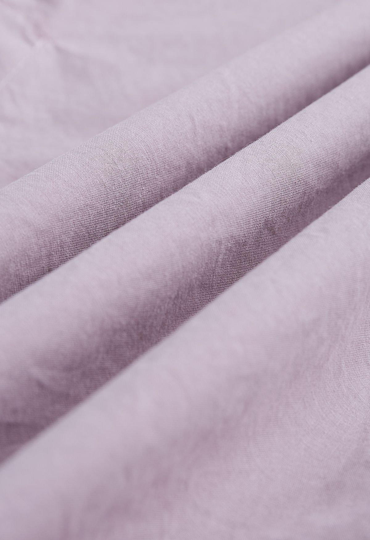Chemise boutonnée en coton à manches avec cordon de serrage en vieux rose