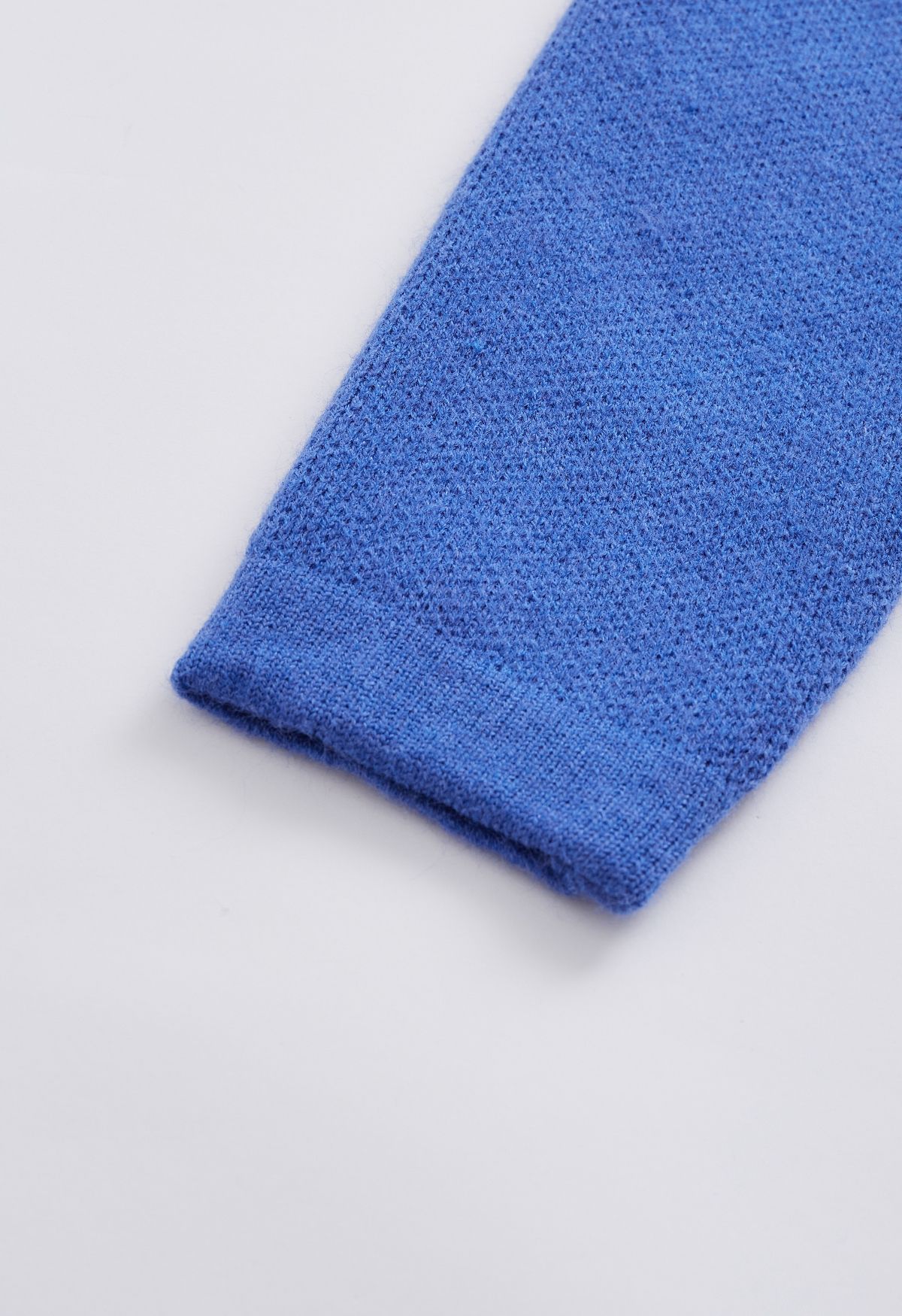 Cardigan à double boutonnage de couleur contrastée en bleu
