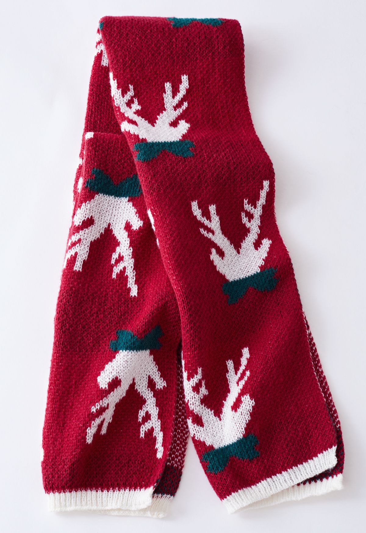 Écharpe en tricot de Noël Vibe Elk Antler