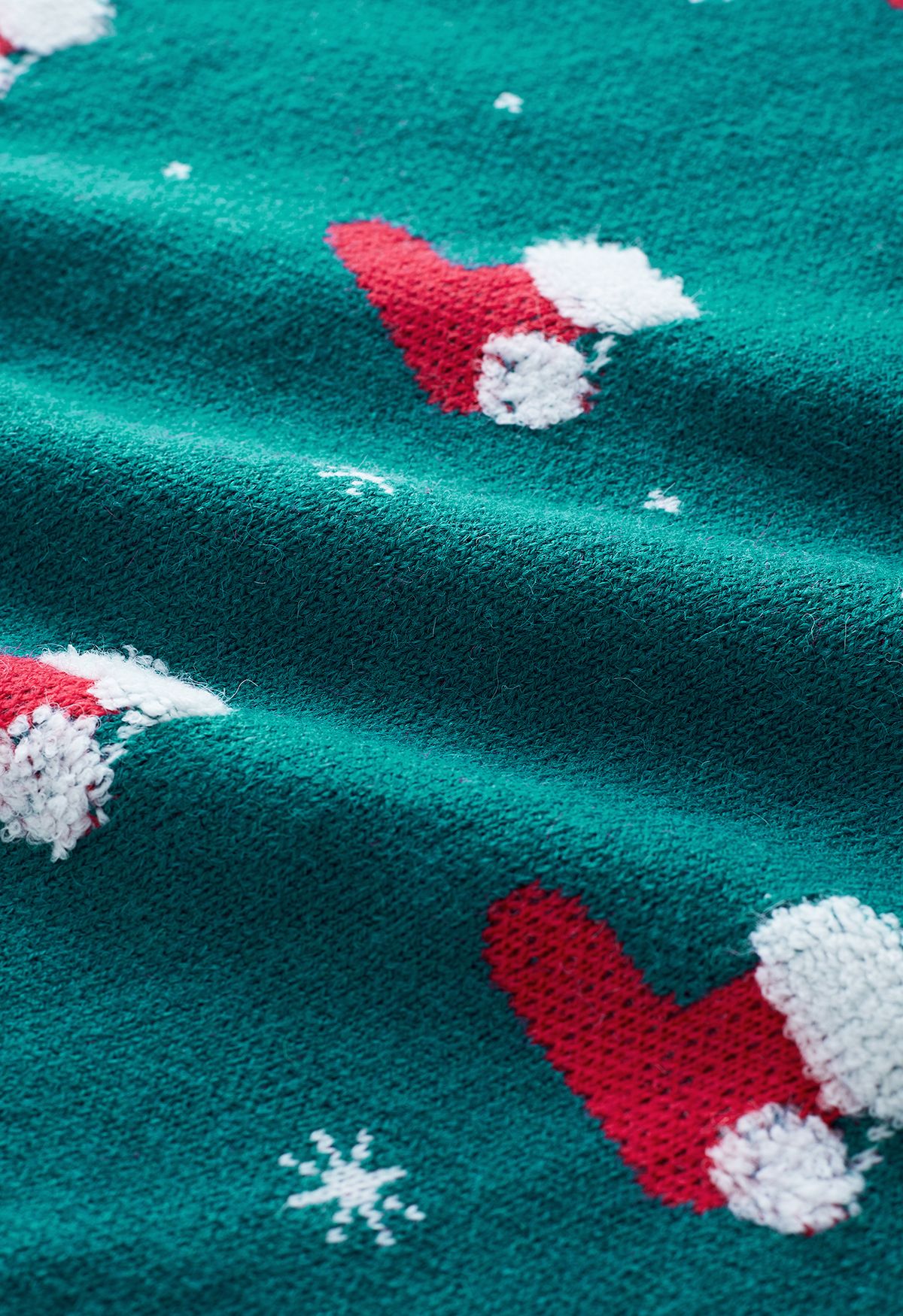 Chandail en tricot de flocon de neige avec bas de Noël