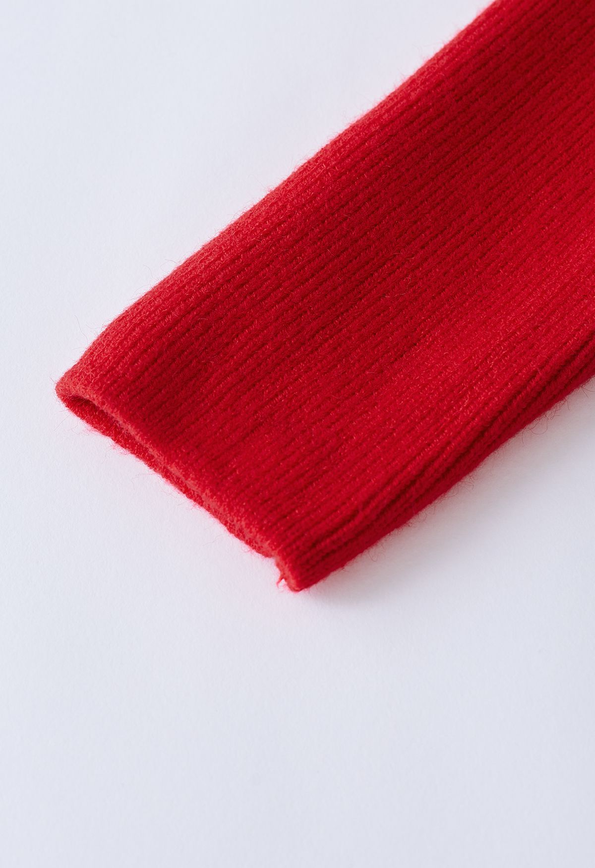 Cafe Time - Robe cache-cœur ondulée contrastante en rouge