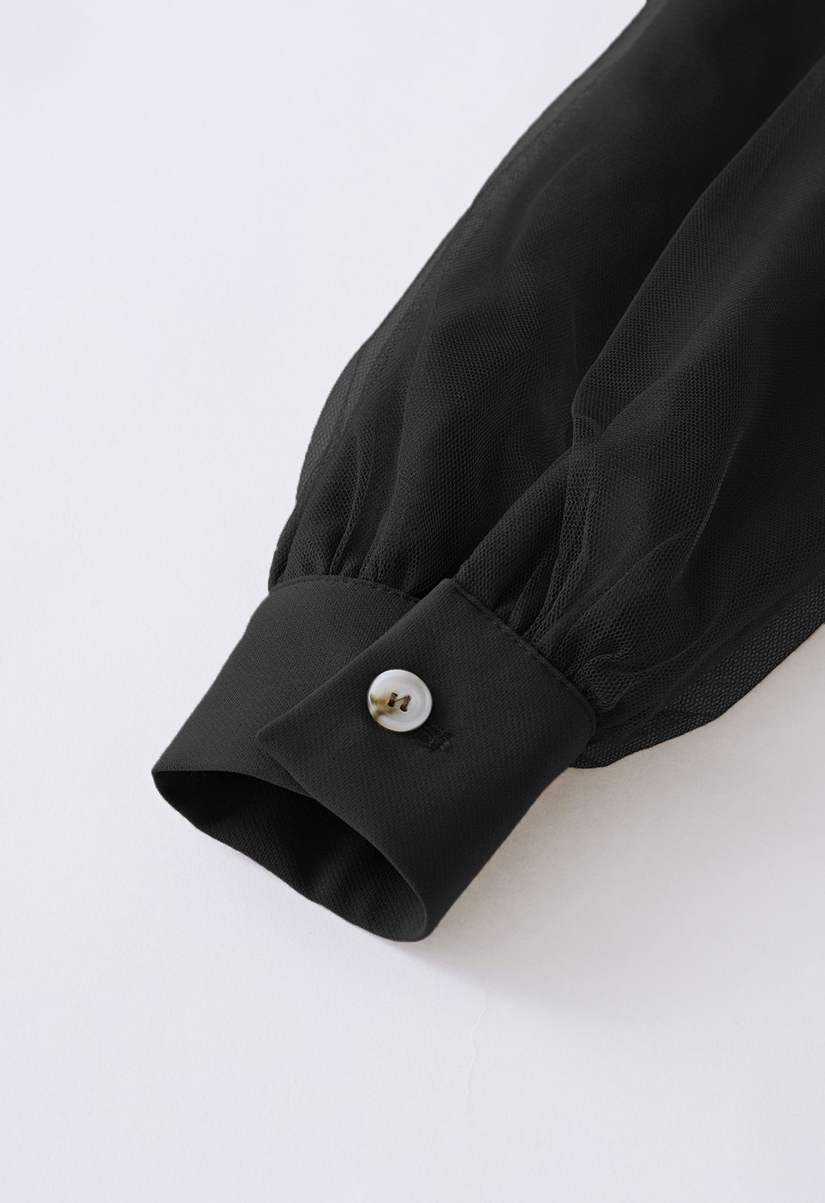Robe blazer à double boutonnage à manches superposées en maille en noir