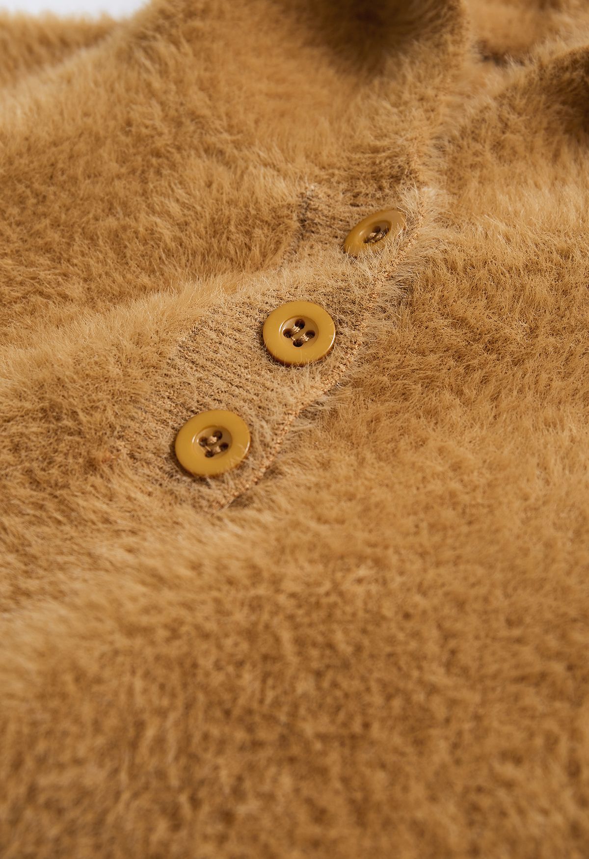 Pull à Capuche en Tricot Fuzzy Cute Bear en Tan pour Enfants
