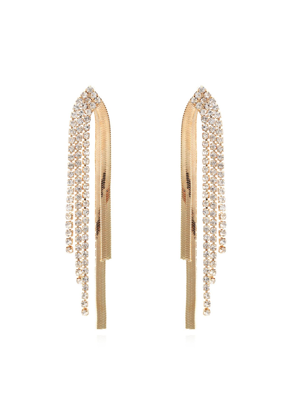 Boucles d'oreilles pendantes de luxe ornées de diamants en or