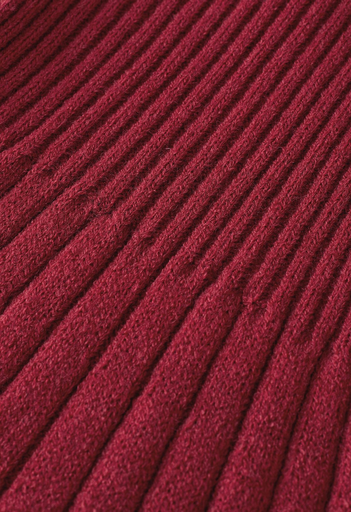 Mini-robe en tricot à encolure dégagée et nœud noué en rouge