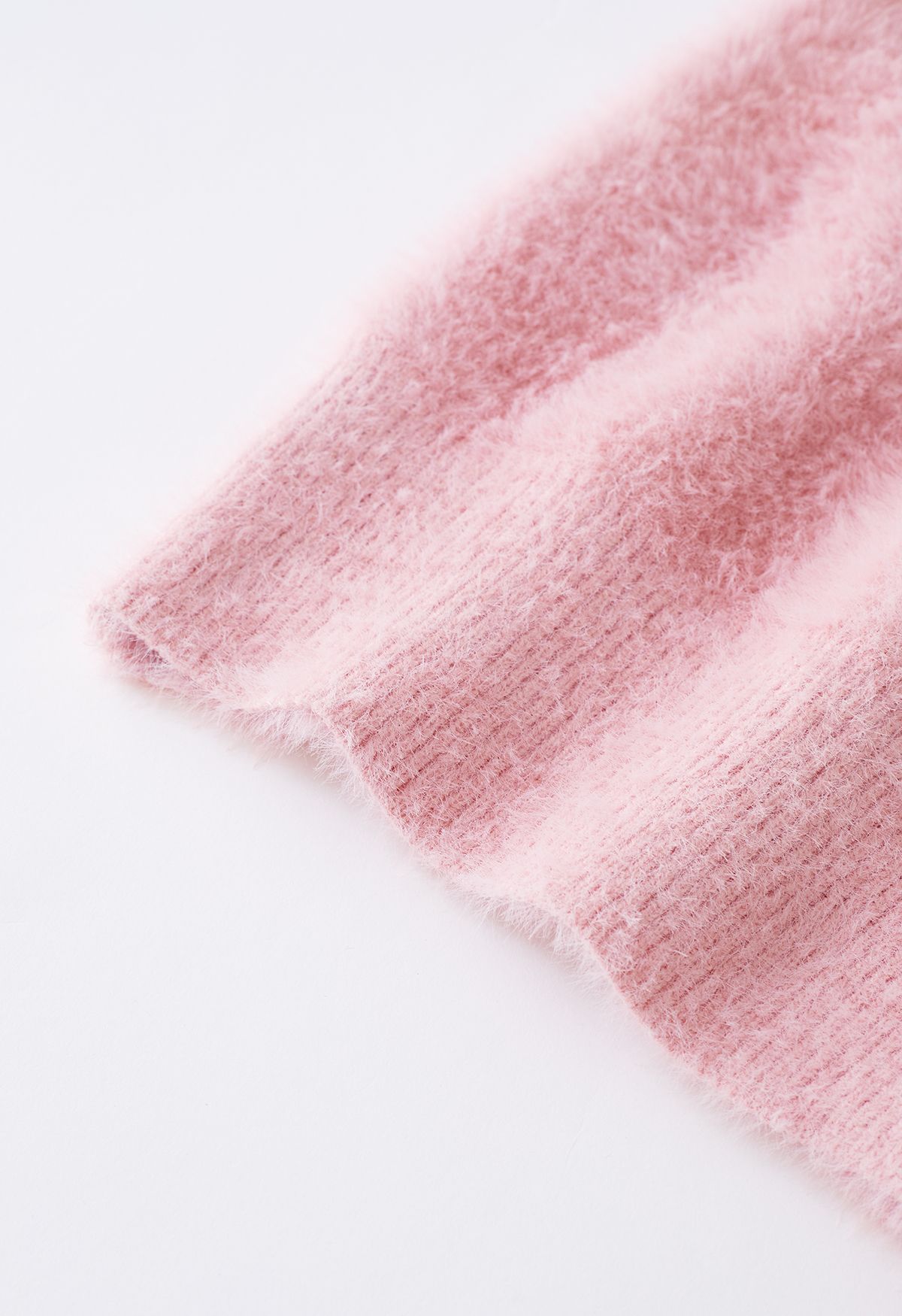 Gilet boutonné Fuzzy Soft Touch en rose