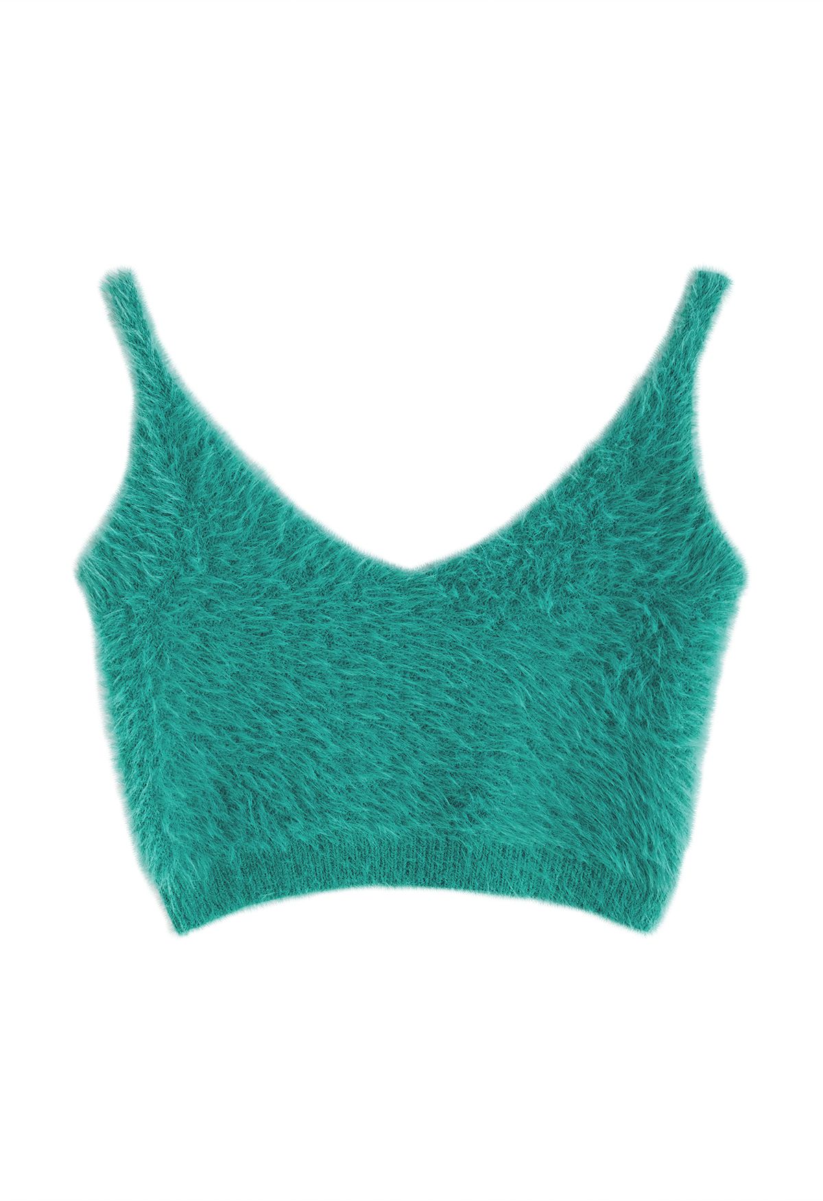 Ensemble Fuzzy Cami Top et Pearly Buttoned Cardigan en Turquoise