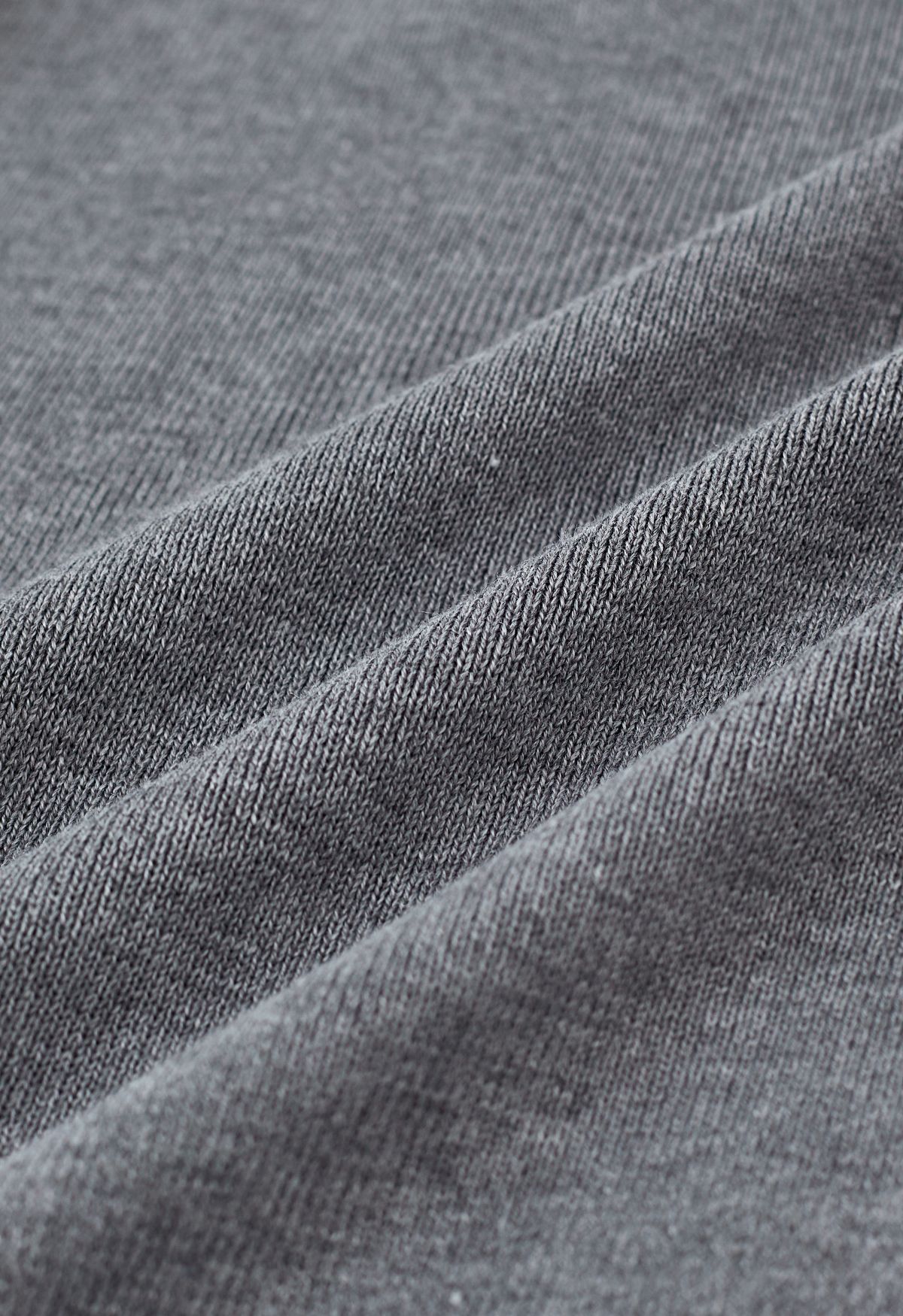 Haut en tricot à manches crochet Paisley en gris