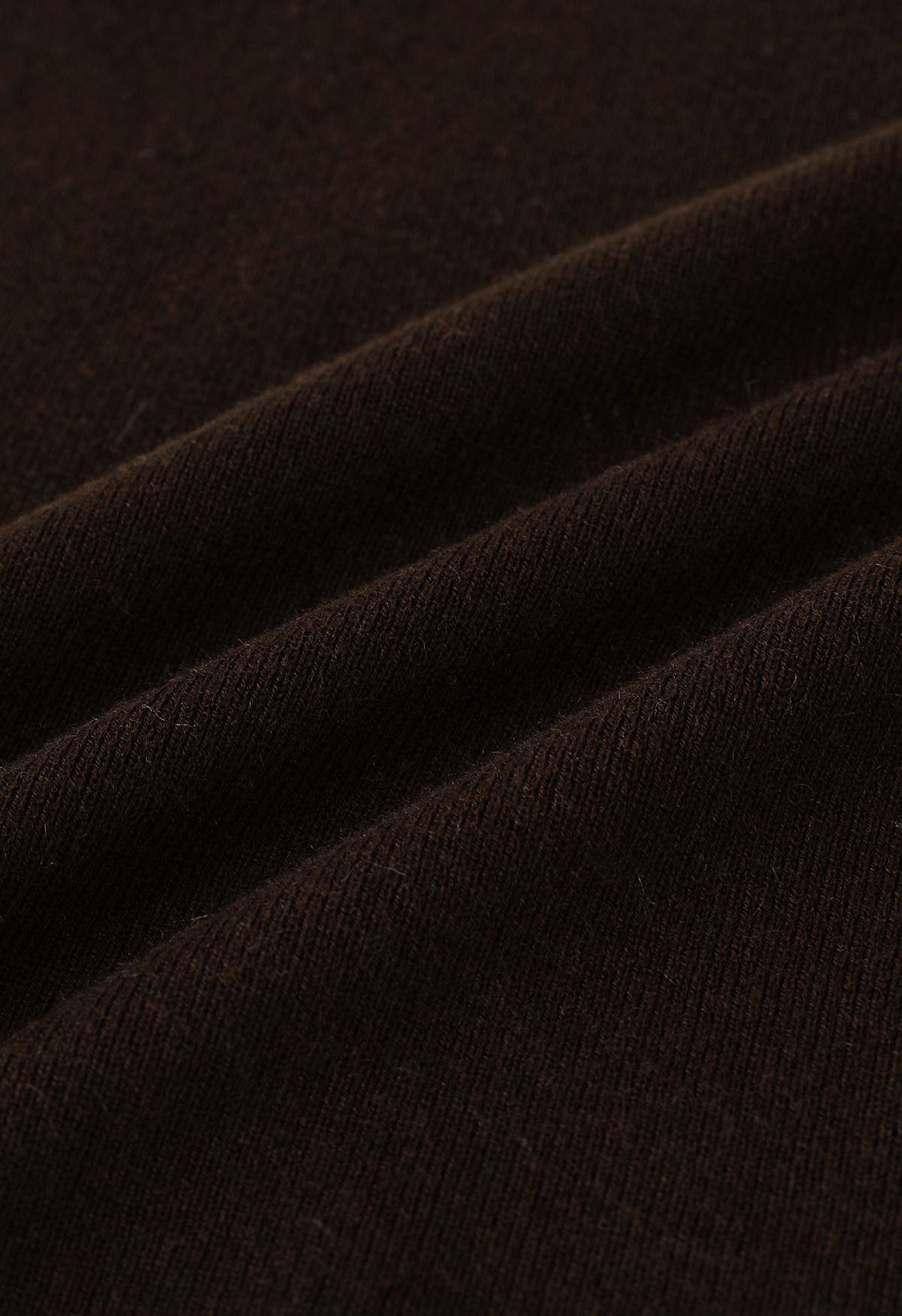 Haut en tricot plissé à col en V en marron