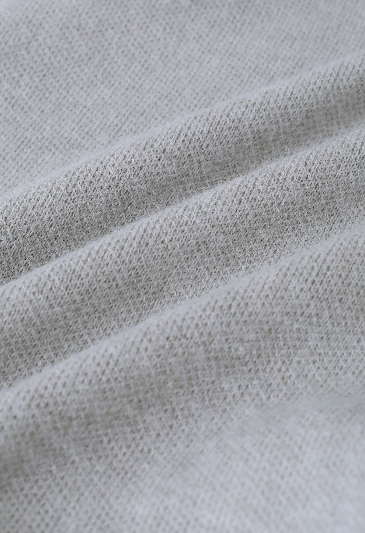Cardigan ample en tricot à revers larges en gris