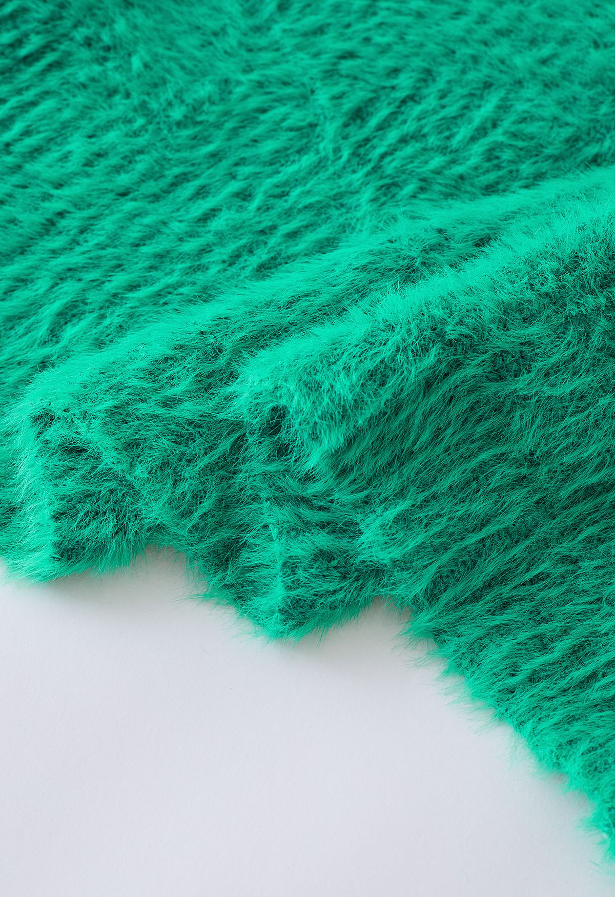 Ensemble haut en tricot flou à une épaule et cardigan en vert